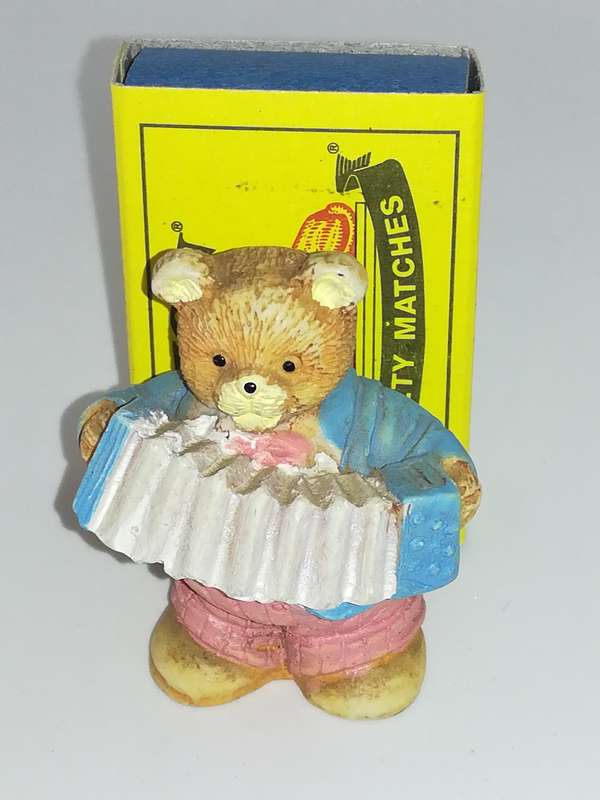 Miniature Teddy Bear Playing an Accordion (Miniature, suitable for printer's tray)