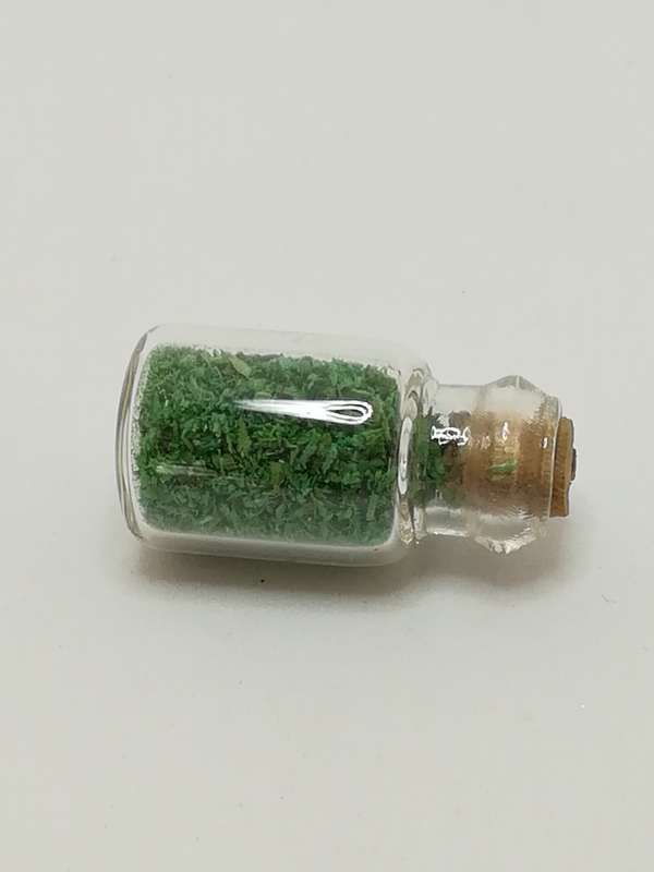 Miniature Dark Green Spice Bottle (Miniature, suitable for printer's tray)