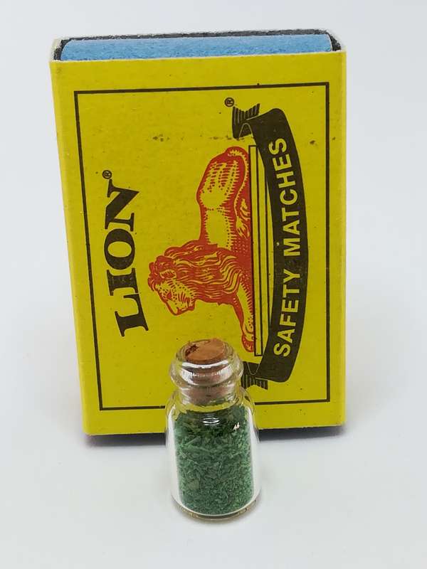 Miniature Dark Green Spice Bottle (Miniature, suitable for printer's tray)