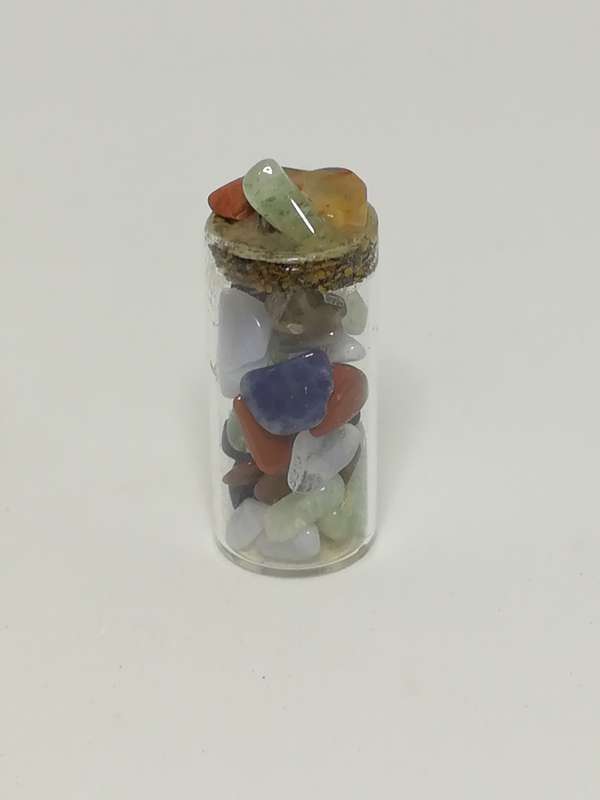 Miniature Bottle Colourful Pebbles (Miniature, suitable for printer's tray)