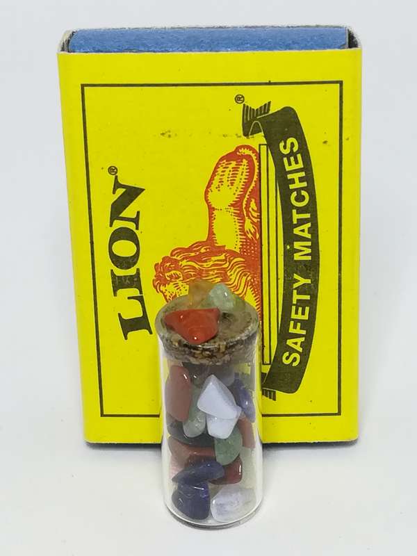 Miniature Bottle Colourful Pebbles (Miniature, suitable for printer's tray)