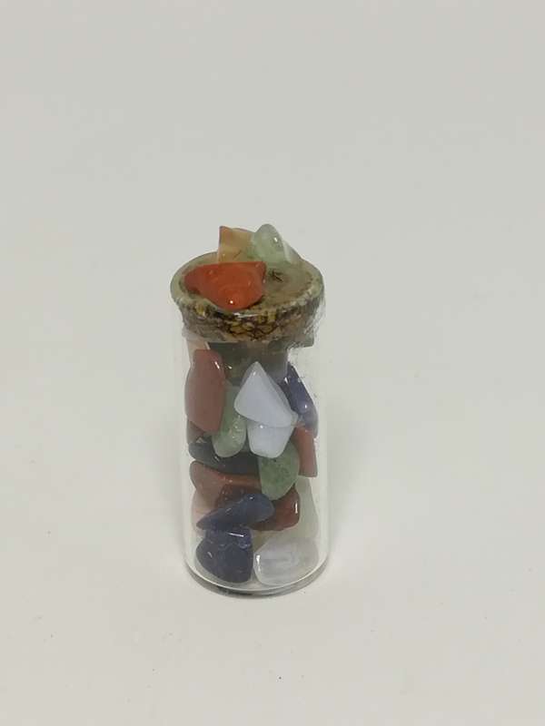 Miniature Bottle Colourful Pebbles (Miniature, suitable for printer's tray)