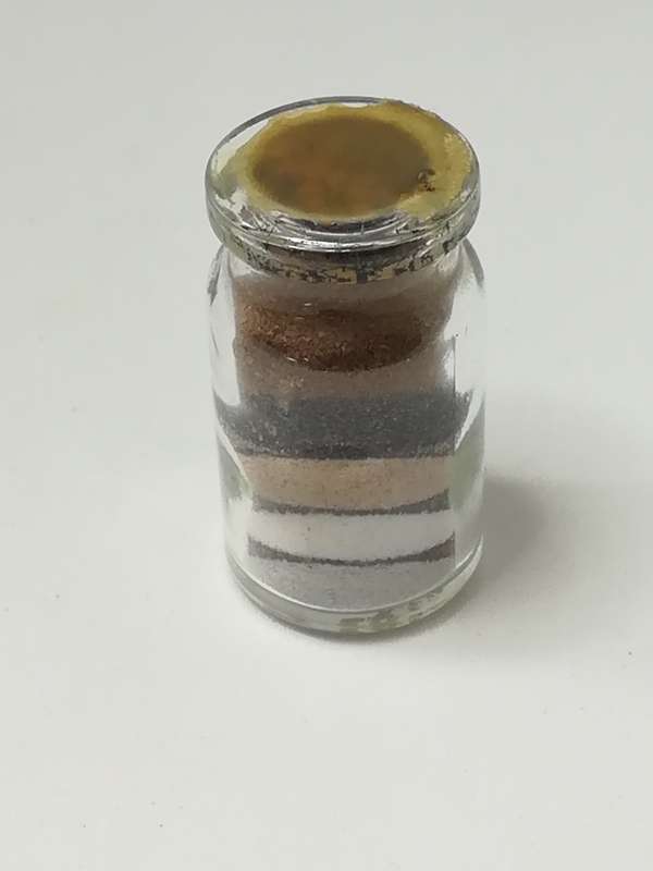 Miniature Sand Art in Glass Bottle (Relaxing Sand Colour) (Miniature, suitable for printer's tray)