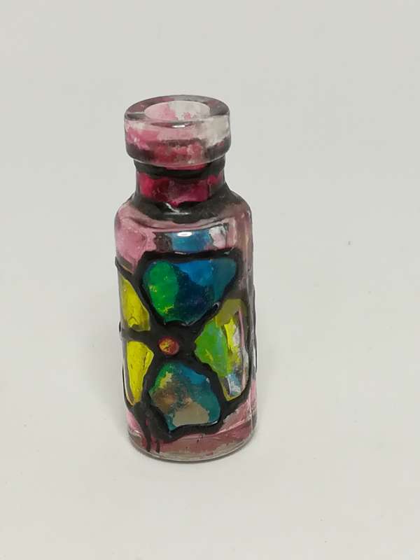 Miniature Colourful Glass Bottle (for Printer's Tray/Dollhouse)