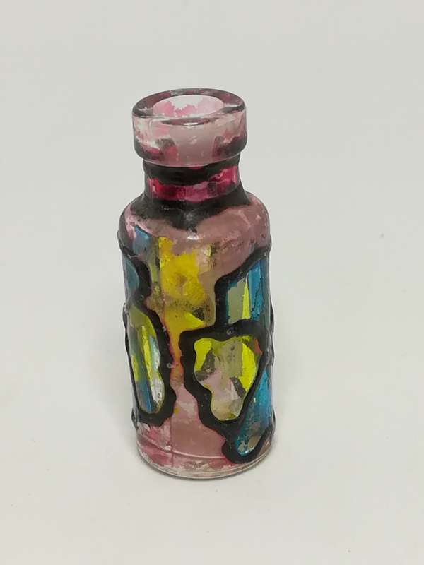 Miniature Colourful Glass Bottle (for Printer's Tray/Dollhouse)
