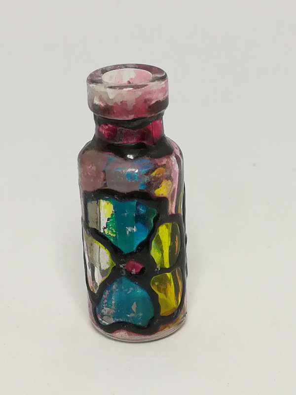 Miniature Colourful Glass Bottle (for Printer's Tray/Dollhouse)