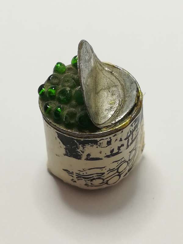 Miniature Tin of Peas (Miniature, suitable for printer's tray)