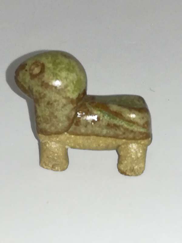 Miniature Dark Green Gemstone Abstract 'Hound' Dog (Miniature, suitable for printer's tray)