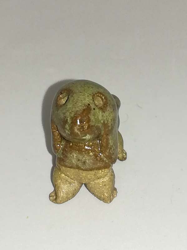 Miniature Dark Green Gemstone Abstract 'Hound' Dog (Miniature, suitable for printer's tray)