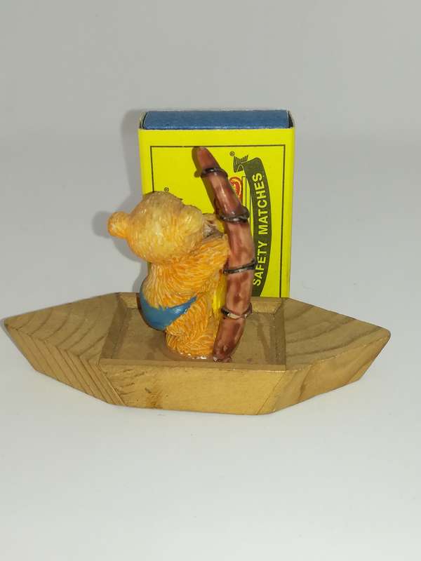Miniature Bear in Canoe & Holding Surfboard (Miniature, suitable for printer's tray)
