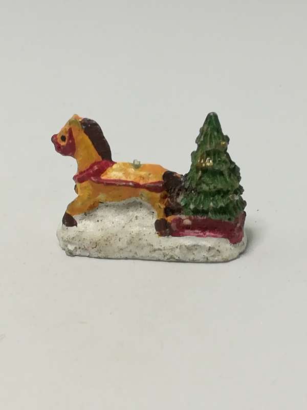 Miniature Reindeer Pulling Christmas Tree (Miniature, suitable for printer's tray)