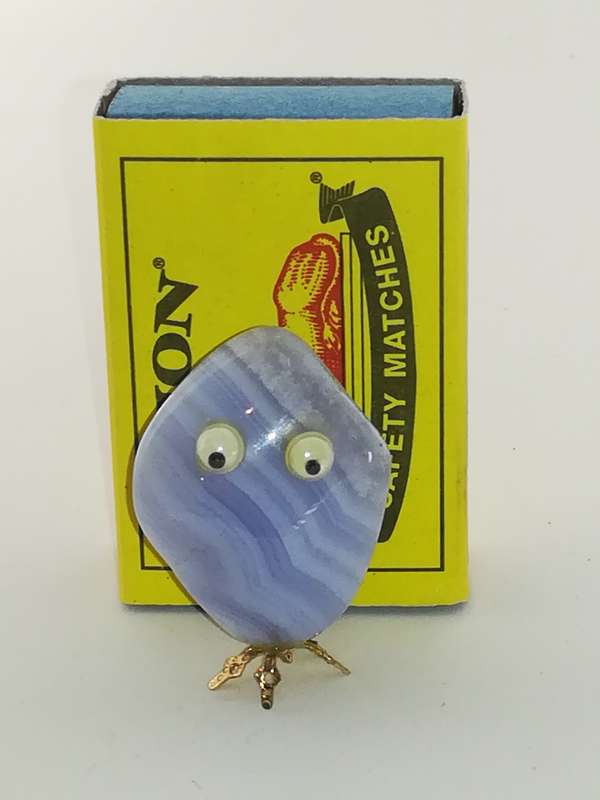 Miniature Abstract Gemstone with Small Wobbly Eyes - Style 2 (Miniature, suitable for printer's t...