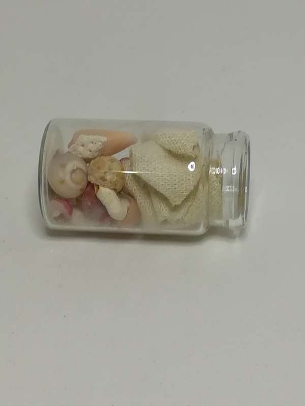 Miniature Bottle Colourful Shells (Miniature, suitable for printer's tray)