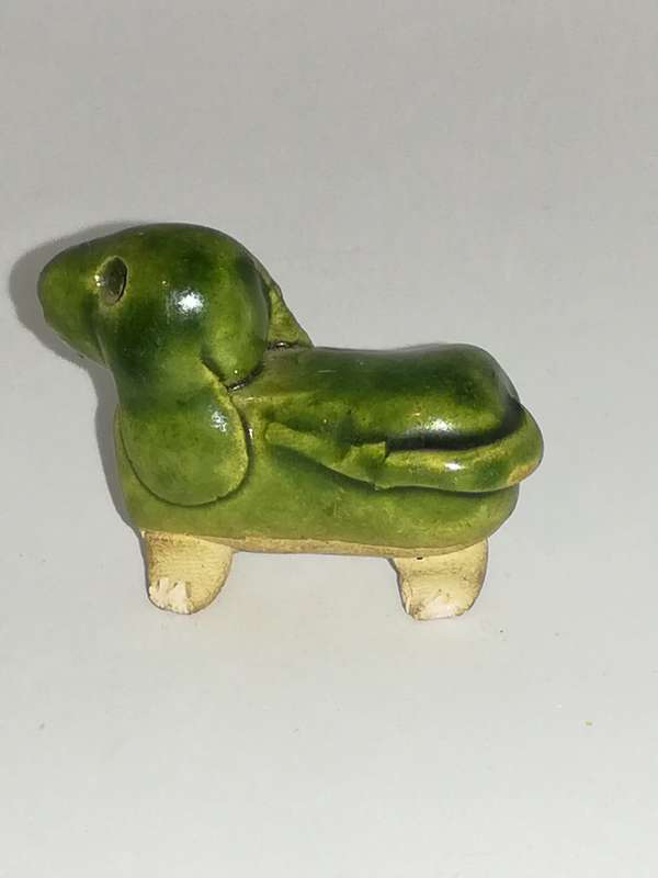 Miniature Abstract Ceramic Green Sheep (Miniature, suitable for printer's tray)
