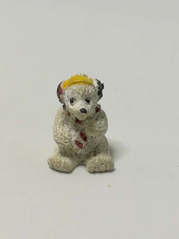 Miniature Polar Bear Wearing Scarf - Style 1 (Miniature, suitable for printer's tray)