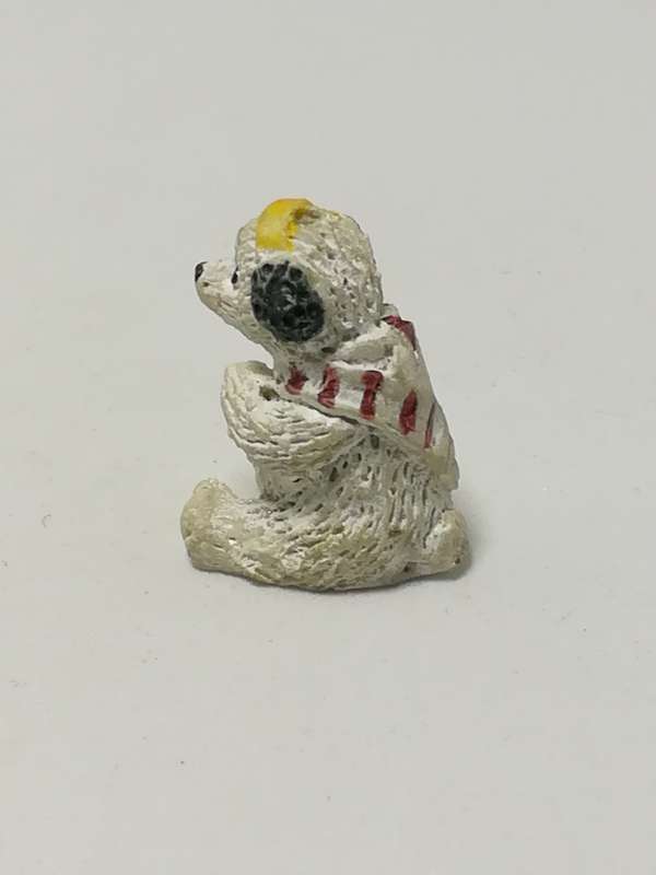 Miniature Polar Bear Wearing Scarf - Style 1 (Miniature, suitable for printer's tray)