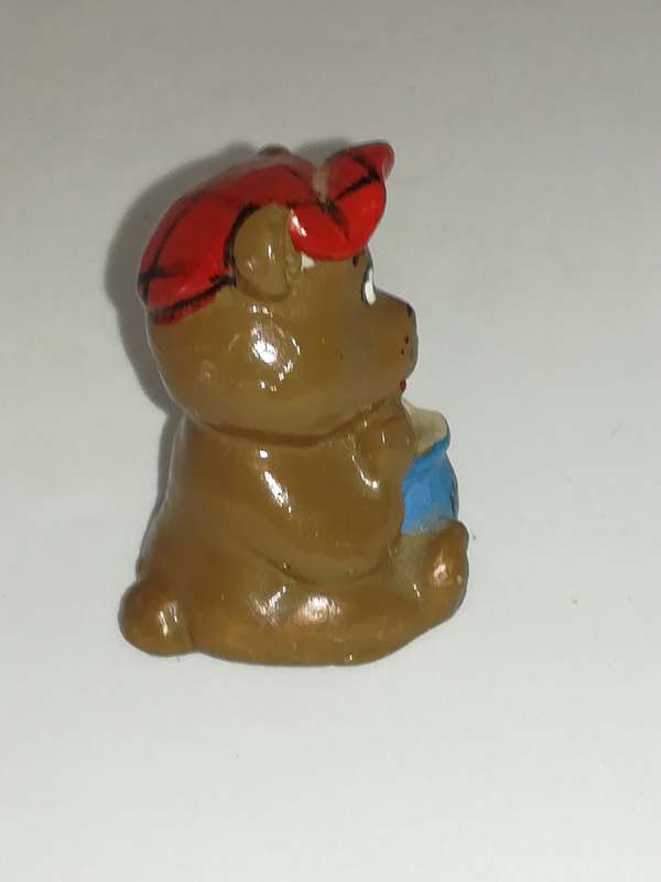 Miniature Winnie the Poo Style Bear Holding Honey Pot (Miniature, suitable for printer's tray)