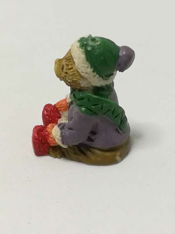 Miniature Christmas Teddy Bear - Style 3 (for Printer's Tray/Dollhouse)
