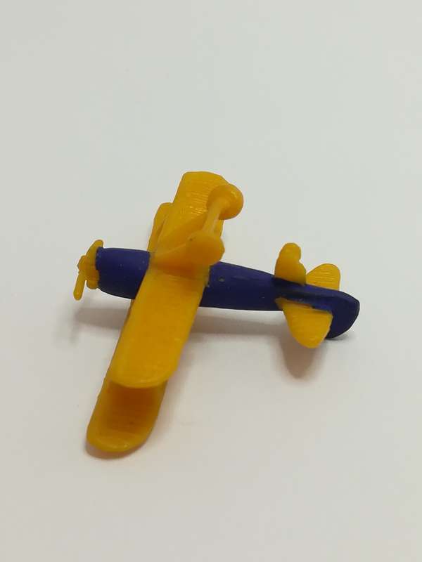 Miniature Blue & Orange Aeroplane - like Schleich (Miniature, suitable for printer's tray)