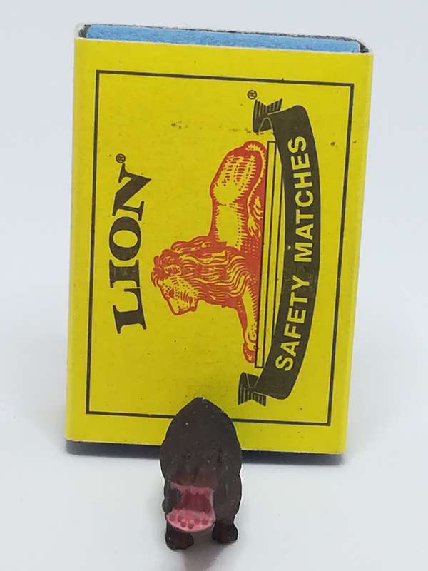 Miniature Dark Gray & Pink Hippopotamus (Miniature, suitable for printer's tray)