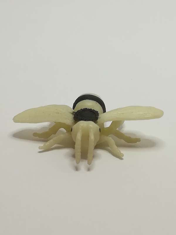 Miniature Black & White Striped Bee - like Schleich (Miniature, suitable for printer's tray)