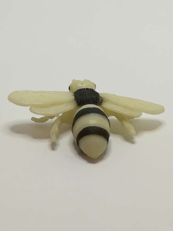 Miniature Black & White Striped Bee - like Schleich (Miniature, suitable for printer's tray)