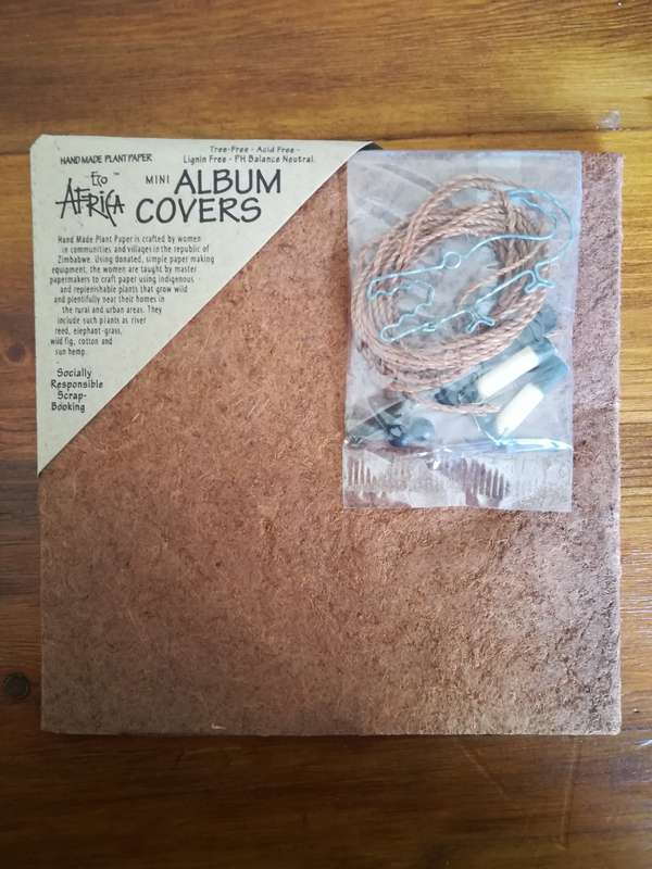 Mini Album Cover Handmade 'Recycled' Paper with Wire Crocodile (Eco-Africa)
