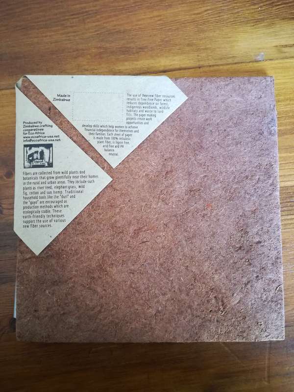 Mini Album Cover Handmade 'Recycled' Paper with Wire Crocodile (Eco-Africa)
