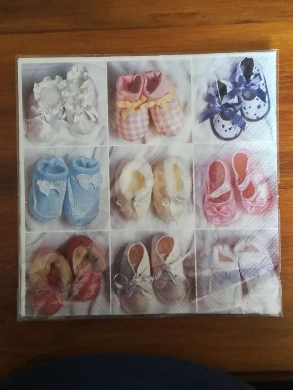 Decoupage - Baby Serviette Shoes (Serviette)
