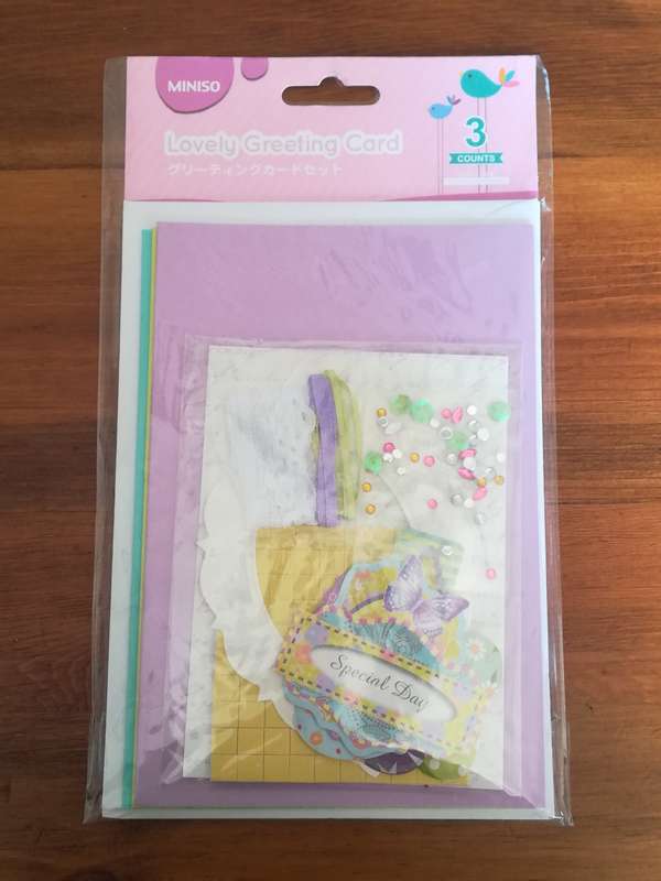 Miniso Greeting Card with Envelope & Decorations
