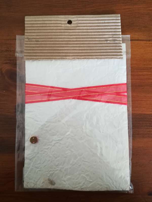Red Flower on White Paper (Scrapbook Deco Card)