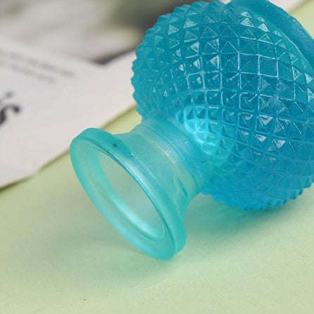 Miniature Turquoise Glass Faceted Vase (Miniature, suitable for printer's tray)