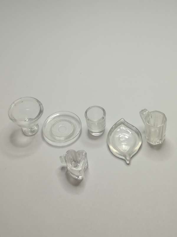 Miniature Plastic Crockery - 6 Pieces (Miniature, suitable for printer's tray)