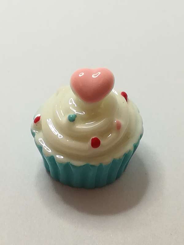 Miniature Heart Love Cupcake (Blue) (Miniature, suitable for printer's tray)