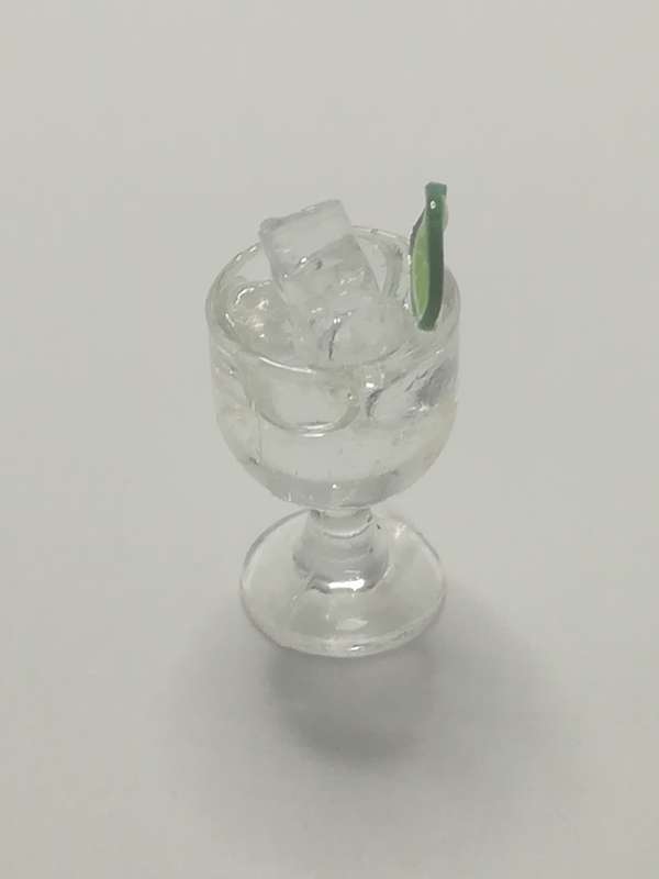 Miniature Glass Cup & Ice Cube Goblet Cup (for Printer's Tray/Dollhouse)