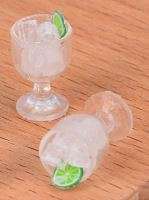 Miniature Glass Cup & Ice Cube Goblet Cup (for Printer's Tray/Dollhouse)