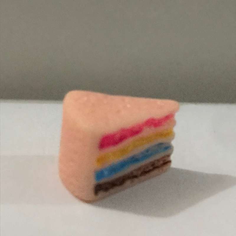 Miniature Peach Rainbow Cake (Miniature, suitable for printer's tray)