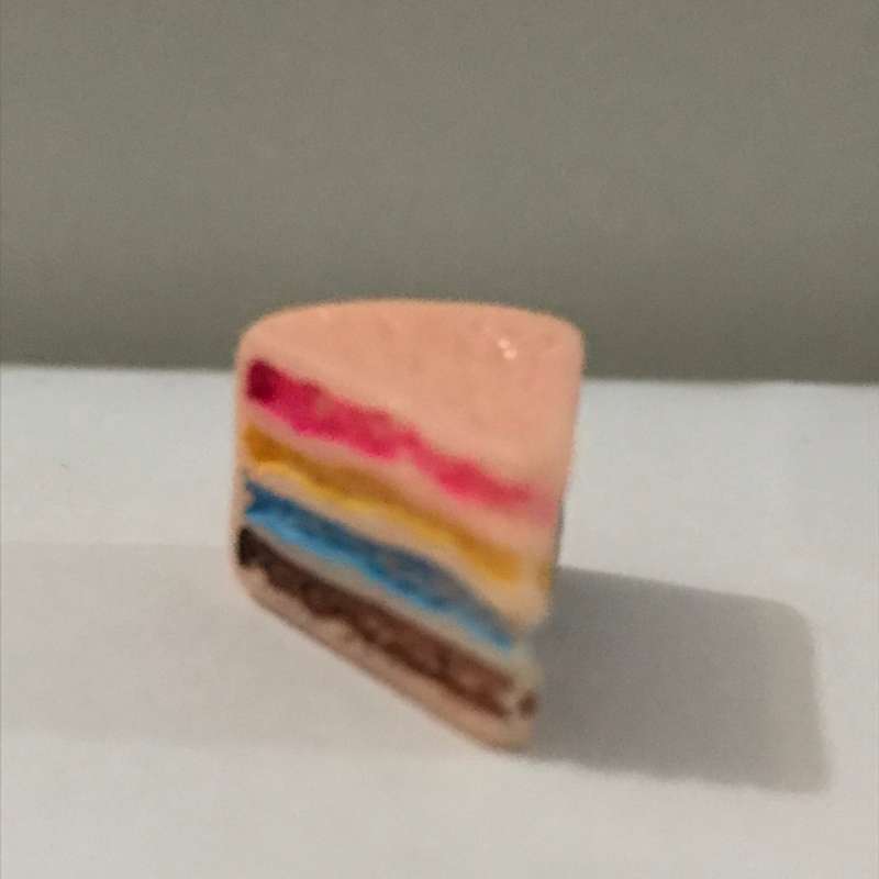 Miniature Peach Rainbow Cake (Miniature, suitable for printer's tray)