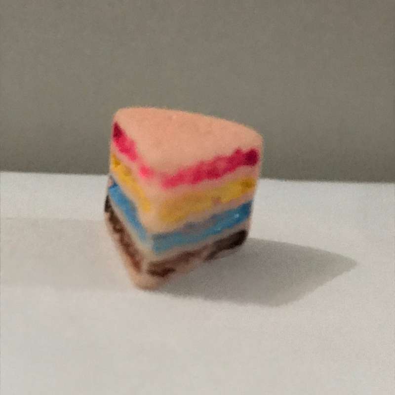 Miniature Peach Rainbow Cake (Miniature, suitable for printer's tray)