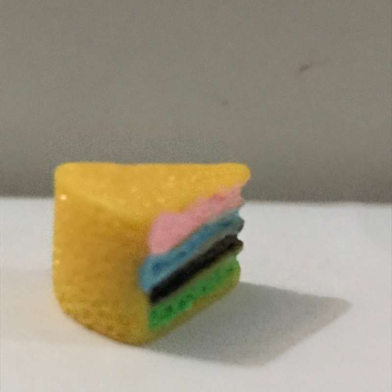 Miniature Yellow Rainbow Cake (Miniature, suitable for printer's tray)