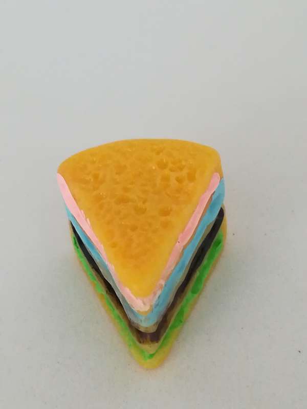 Miniature Yellow Rainbow Cake (Miniature, suitable for printer's tray)