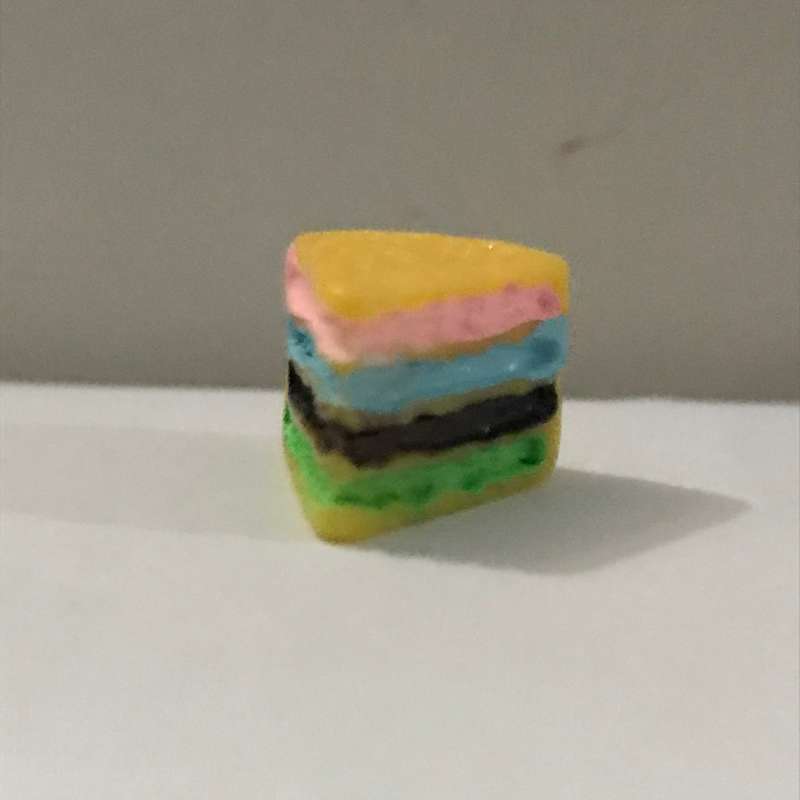 Miniature Yellow Rainbow Cake (Miniature, suitable for printer's tray)