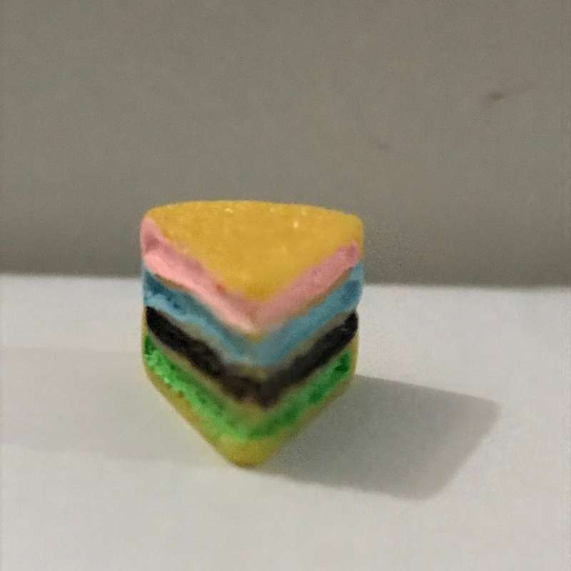 Miniature Yellow Rainbow Cake (Miniature, suitable for printer's tray)