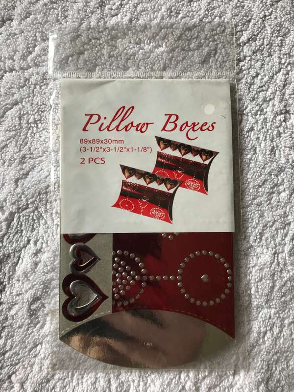 Pillow Boxes Packaging Christmas (2 piece) (89mm x 89mm x 30mm)