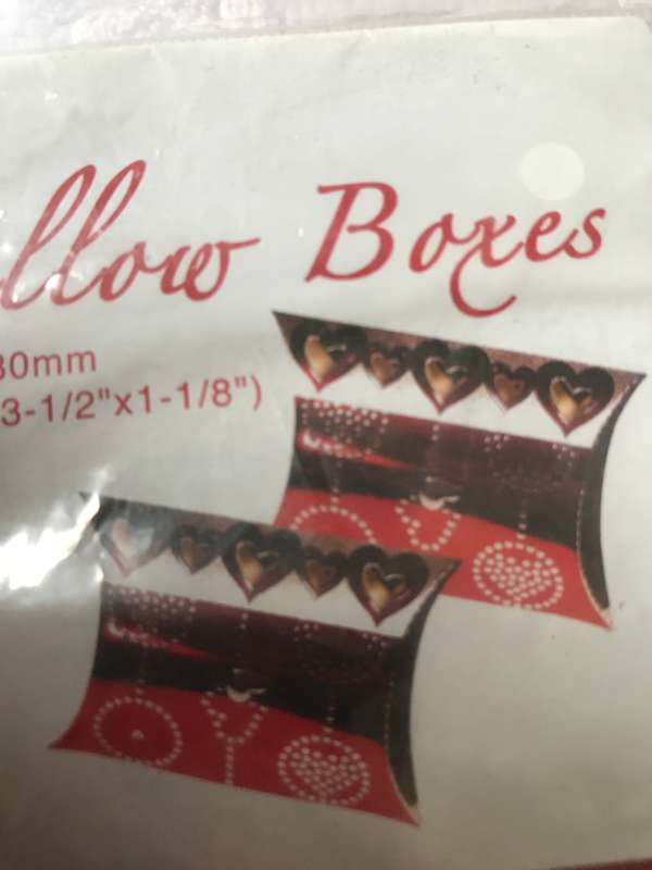 Pillow Boxes Packaging Christmas (2 piece) (89mm x 89mm x 30mm)