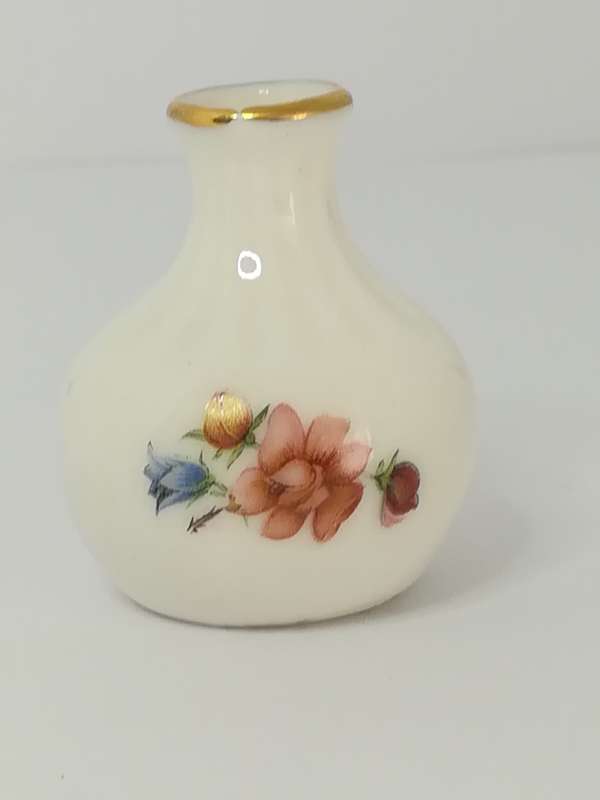Miniature Ceramic White Flower Vase (Miniature, suitable for printer's tray)