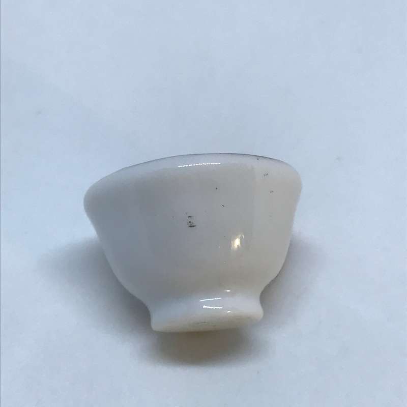 Miniature White Teacup with 'Gold' Trim (Miniature, suitable for printer's tray)