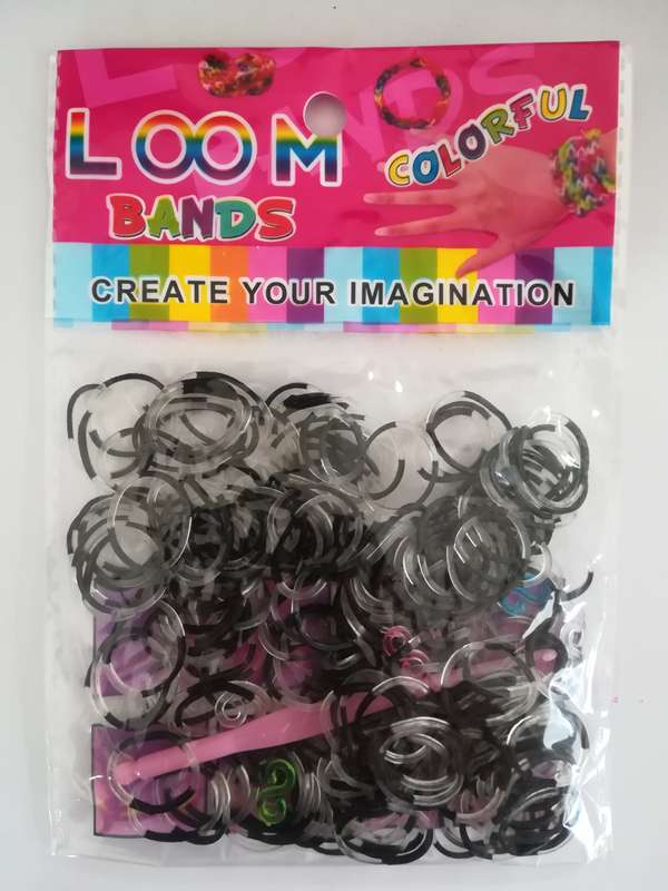 Loom Bands: Black and Clear
