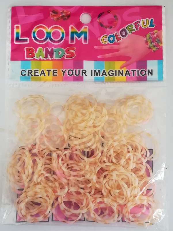 Loom Bands: Light Brown & White Striped