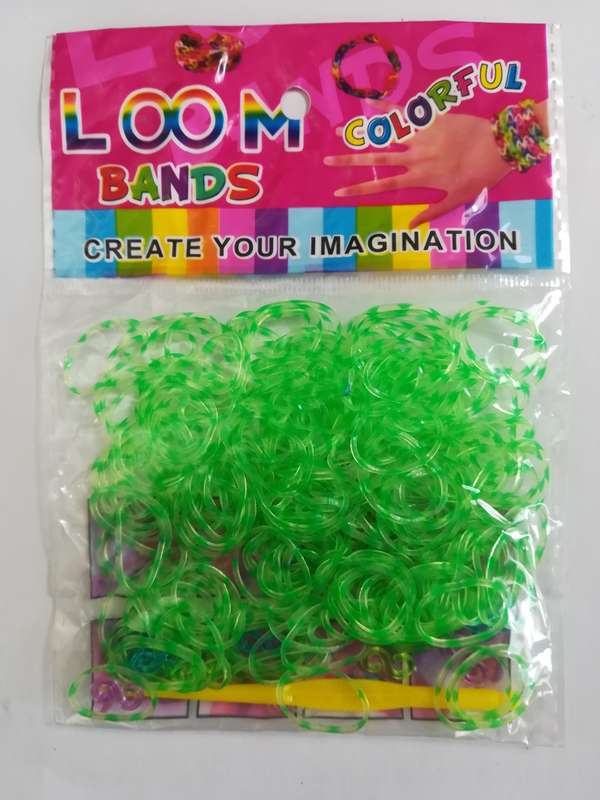 Loom Bands: Green and Clear